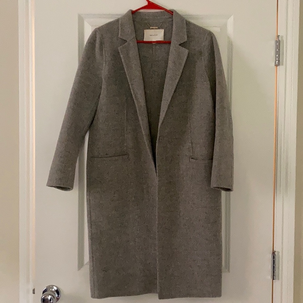 Women grey wool coat